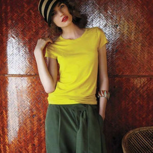 Anthropologie Slouchy Tapered Trousers Green Cropped Pants By Coquille, Size 10